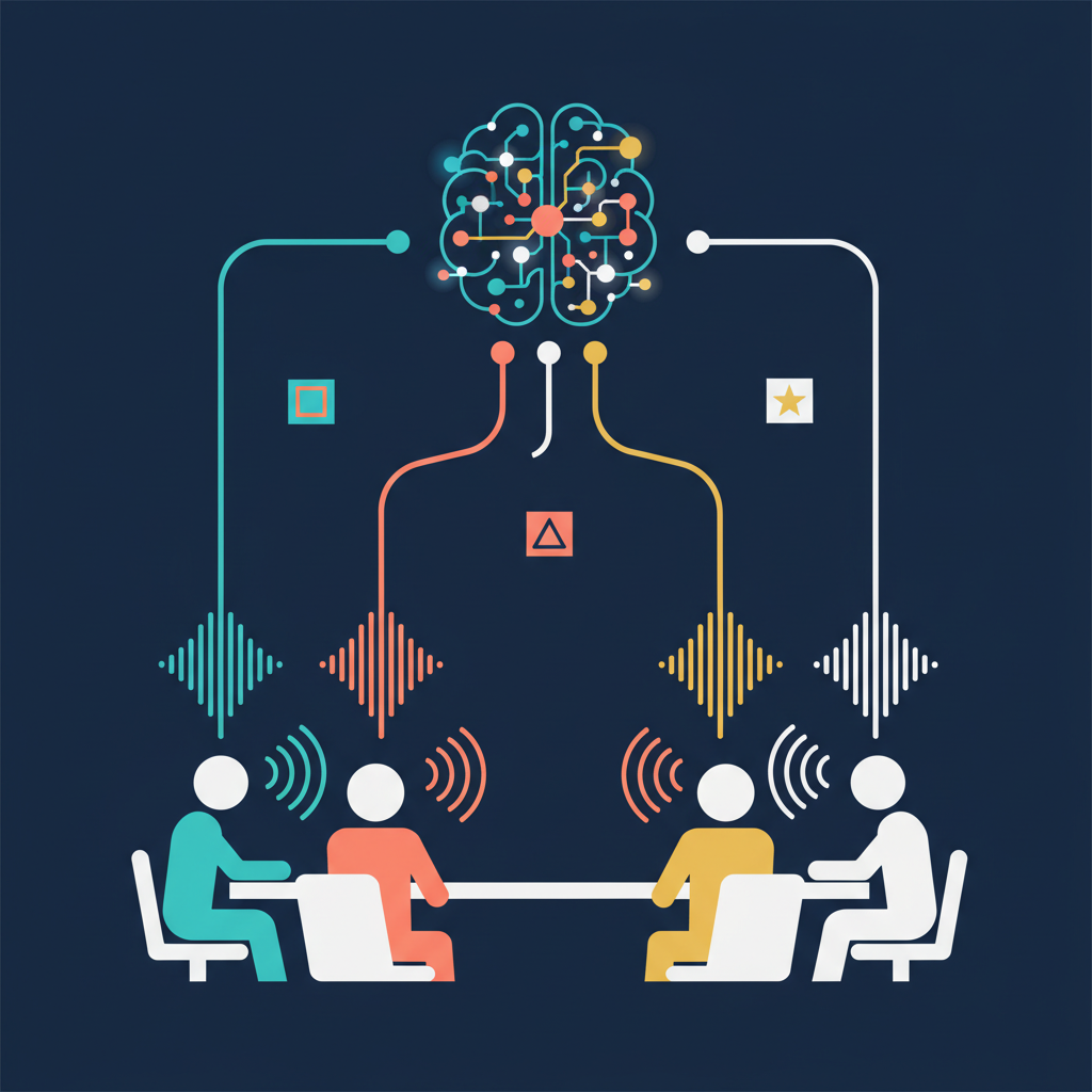 Speaker identification in AI transcription